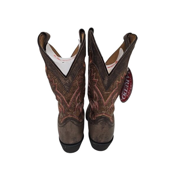 Laredo Men's 68343 Leather Square Toe Cowboy Western Boot Brown Size 9D - Picture 3 of 7